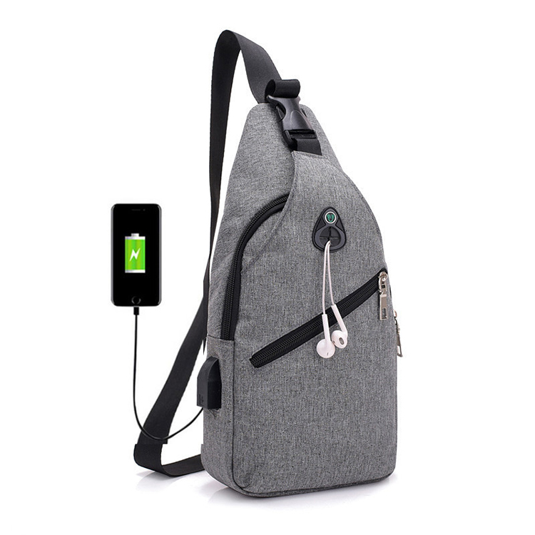 Anti Theft Crossbody Sling Bag with USB Charging Port and Headphone Hole - Buy Anti Theft ...